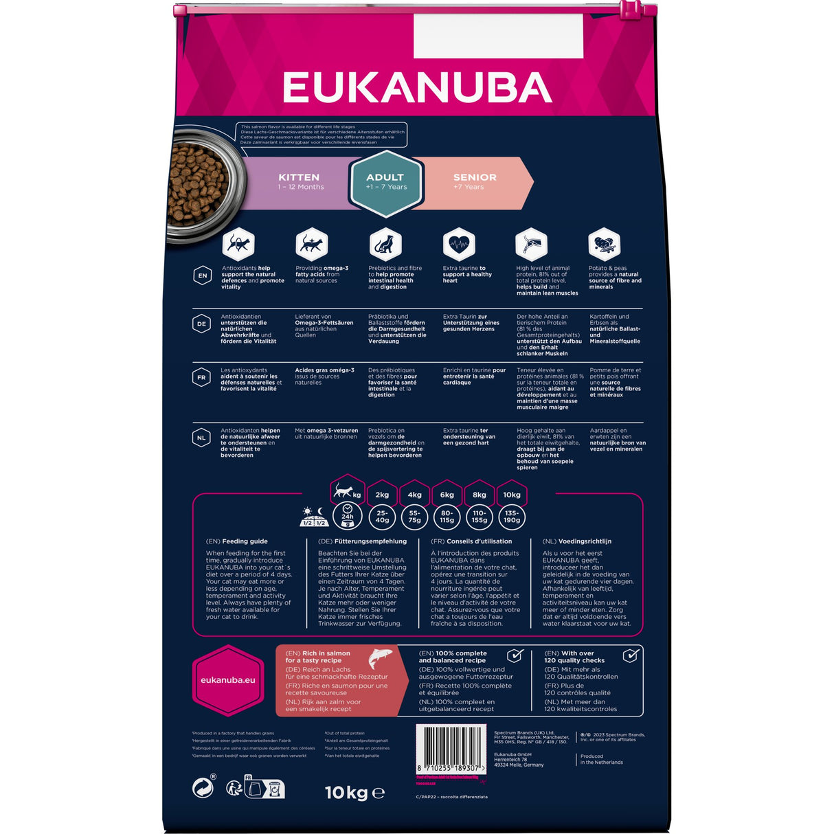10 kg EUKANUBA Adult Grain Free mit Lachs - Eukanuba