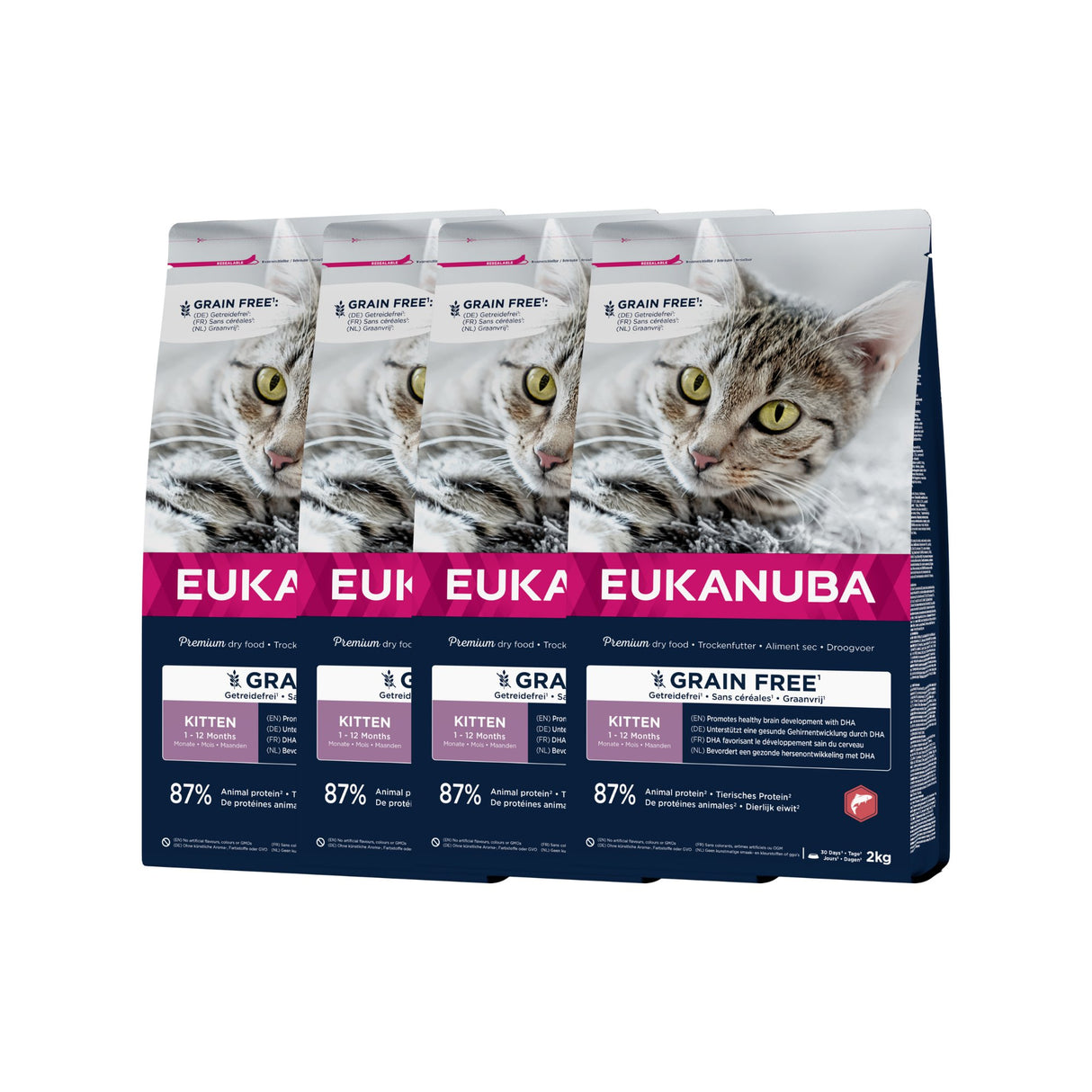 4x2kg EUKANUBA Kitten Grain Free mit Lachs - Eukanuba
