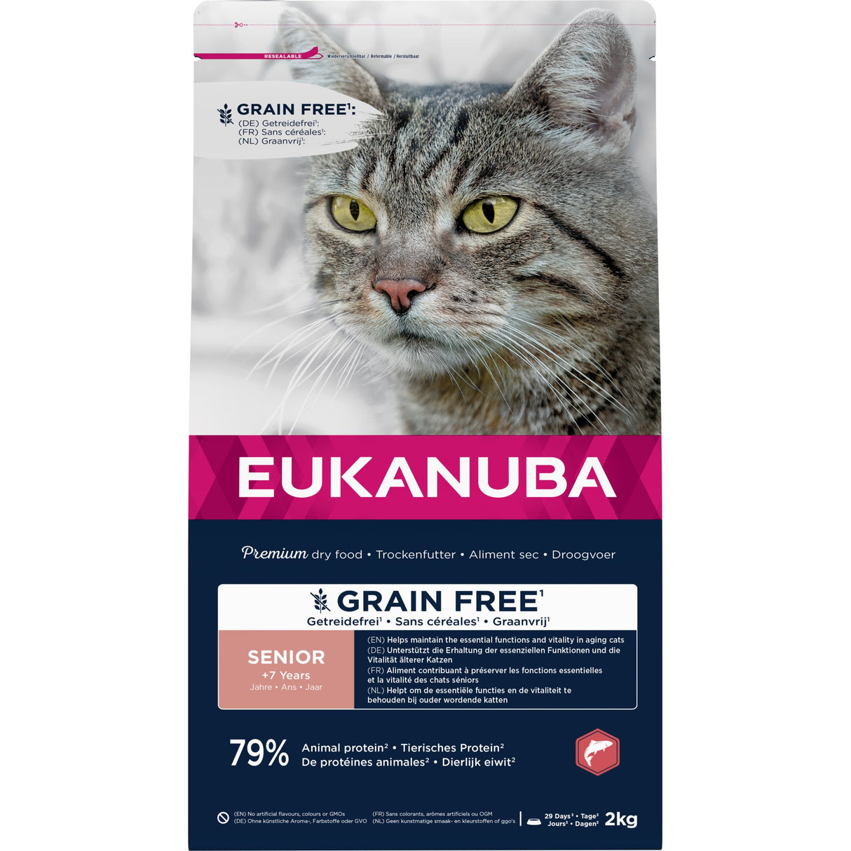 4x2kg EUKANUBA Senior Grain Free mit Lachs - Eukanuba