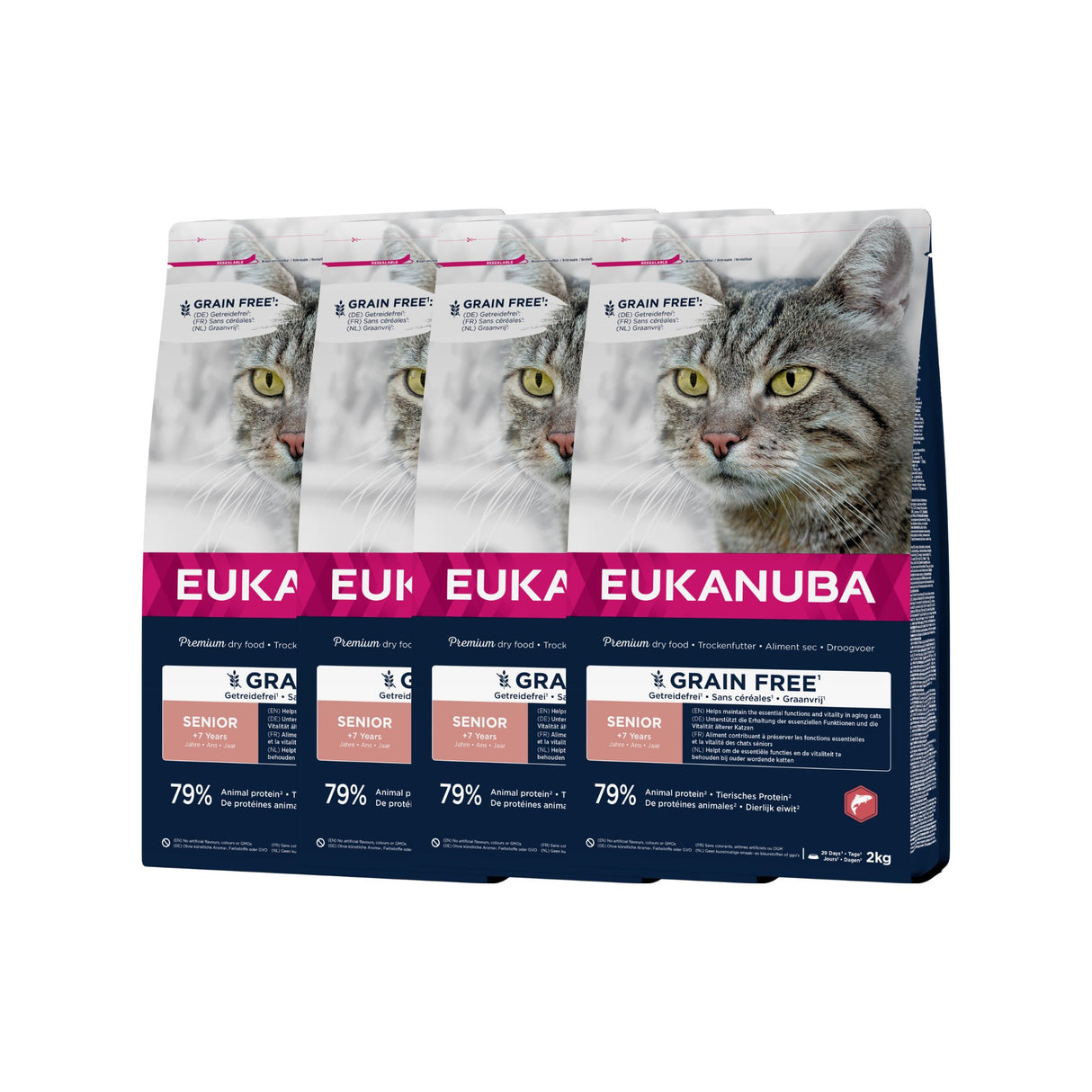 4x2kg EUKANUBA Senior Grain Free mit Lachs - Eukanuba
