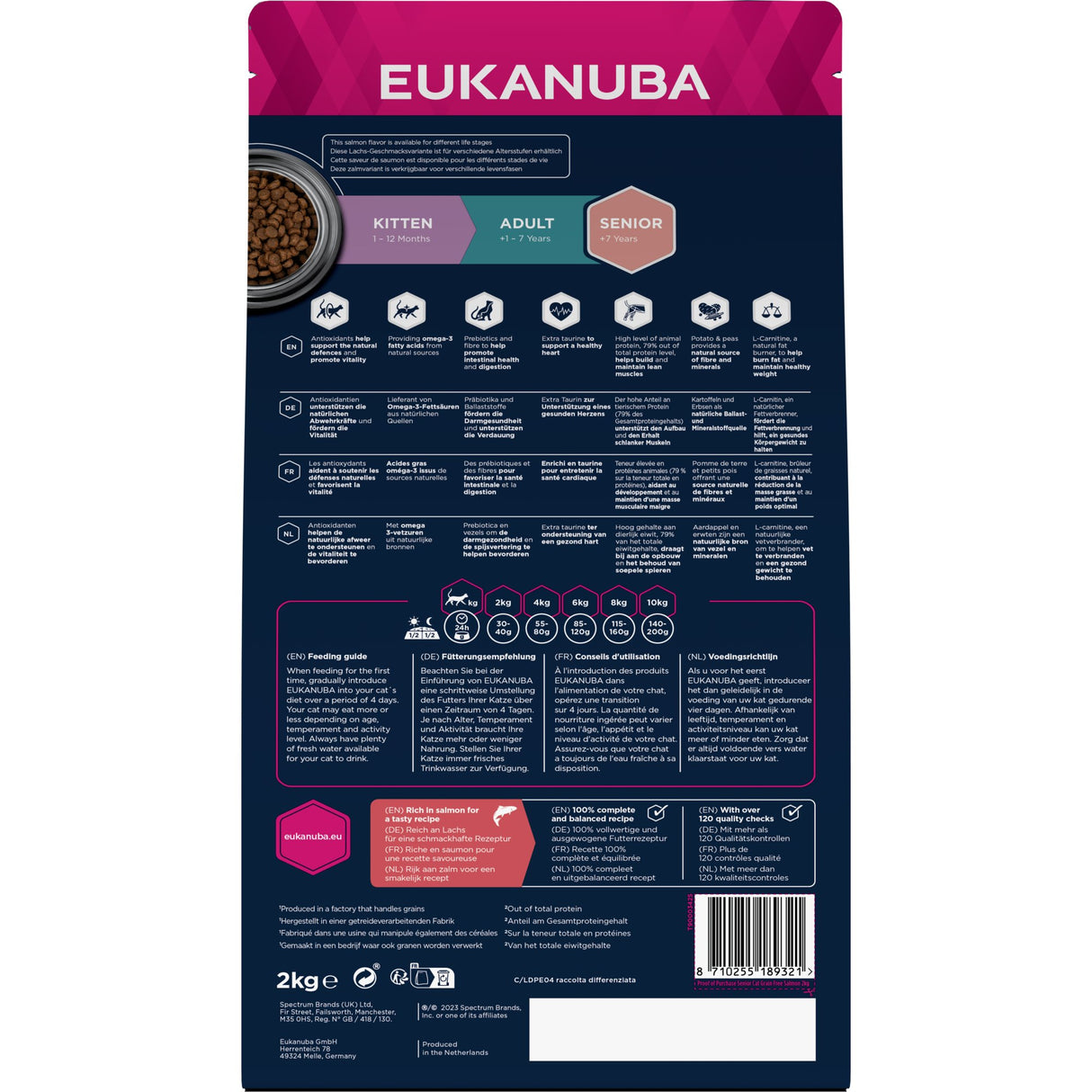 4x2kg EUKANUBA Senior Grain Free mit Lachs - Eukanuba