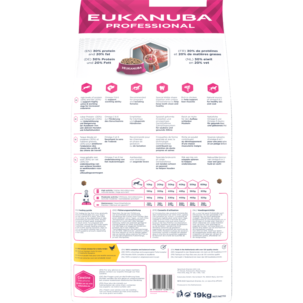 19 kg EUKANUBA Daily Care Endurance & Nurse