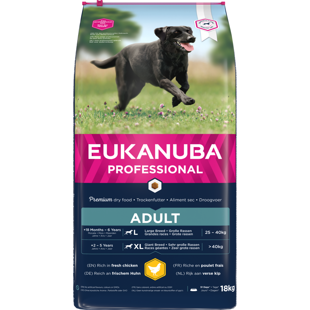🎁 18 kg EUKANUBA Adult L/XL mit Huhn (100% off)