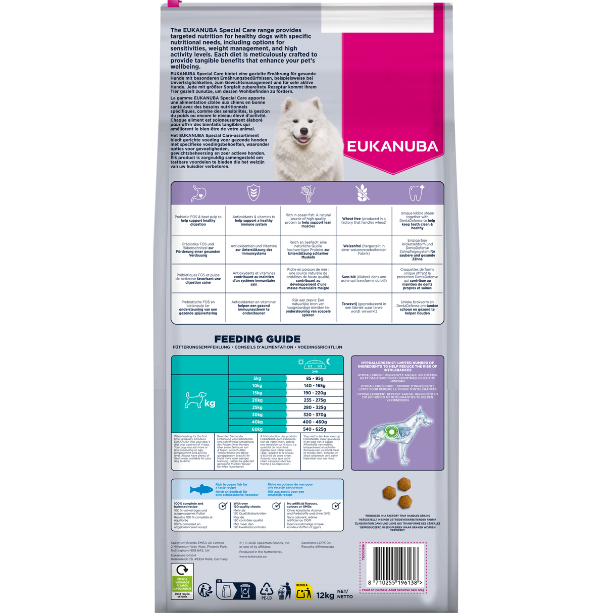 12 kg EUKANUBA Daily Care Sensitive Skin