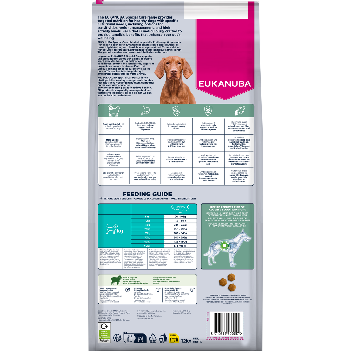 12 kg EUKANUBA Daily Care Monoprotein mit Lamm