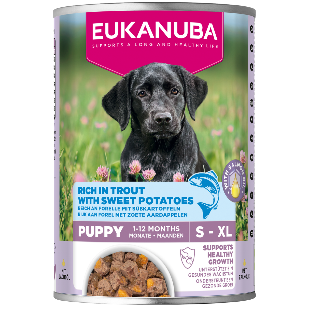 6x400g EUKANUBA Nassfutter Welpen mit Forelle und Süßkartoffeln