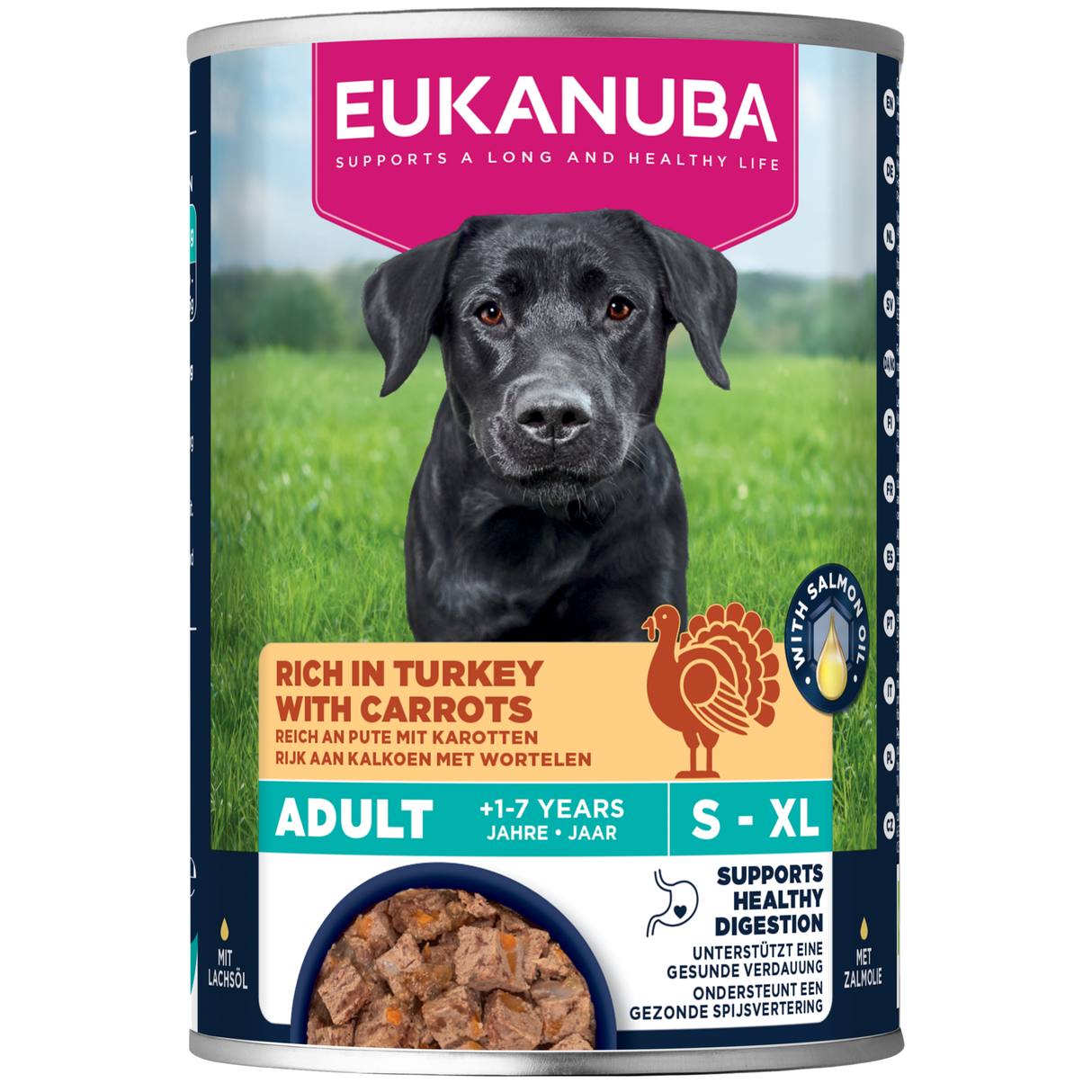 6x400g EUKANUBA Nassfutter Erwachsene mit Pute und Karotte