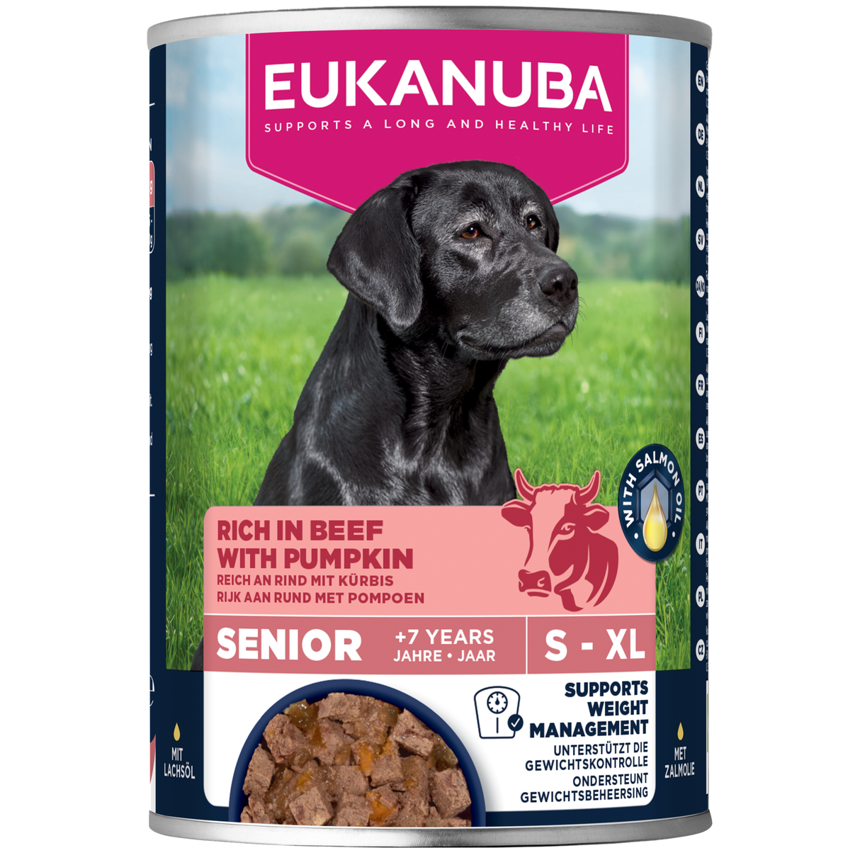 6x400g EUKANUBA Nassfutter Senior mit Rind und Kürbis