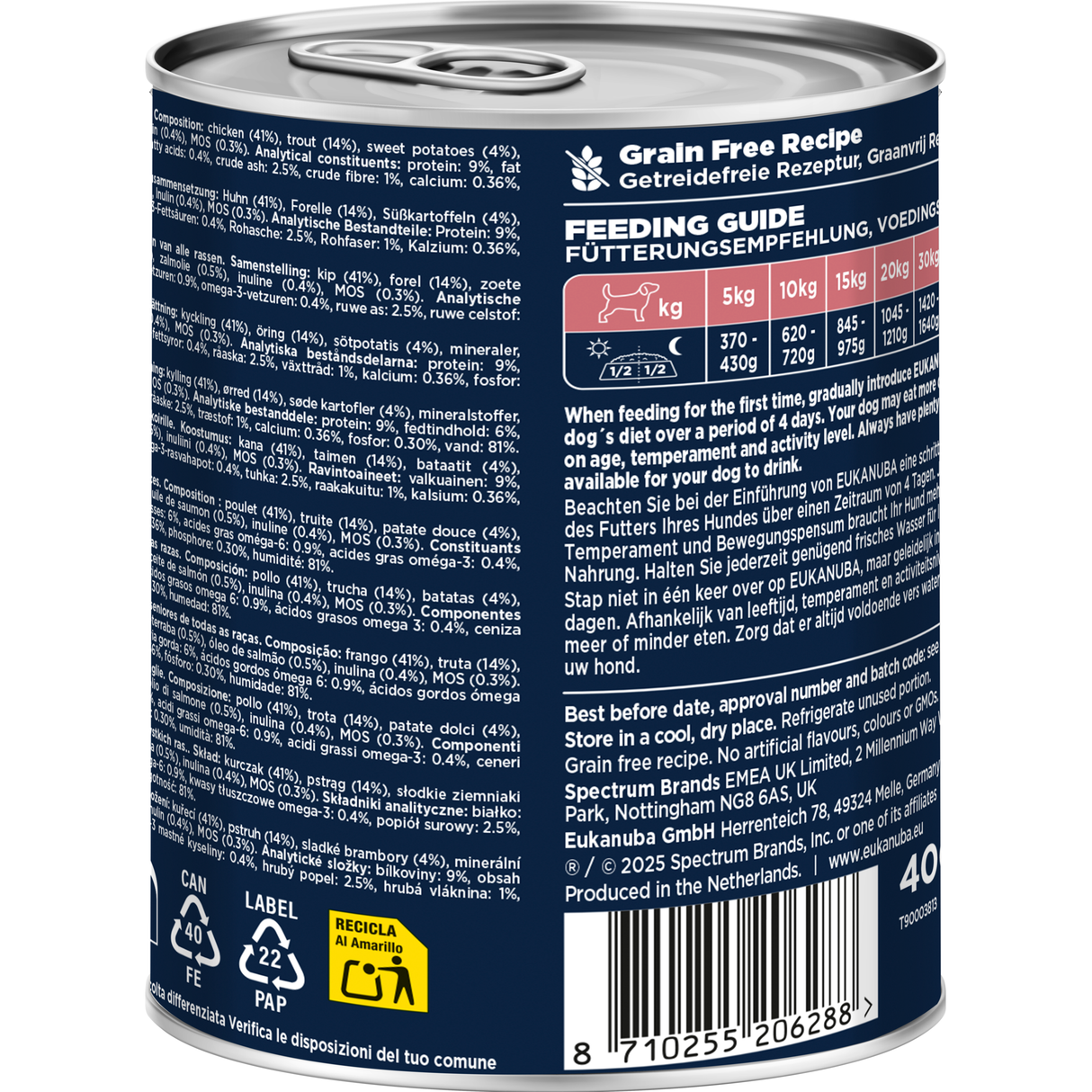 6x400g EUKANUBA Nassfutter Senior mit Forelle und Süßkartoffeln