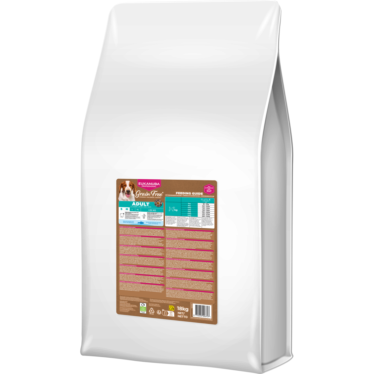 18 kg EUKANUBA Adult S/M Grain Free mit Seefisch