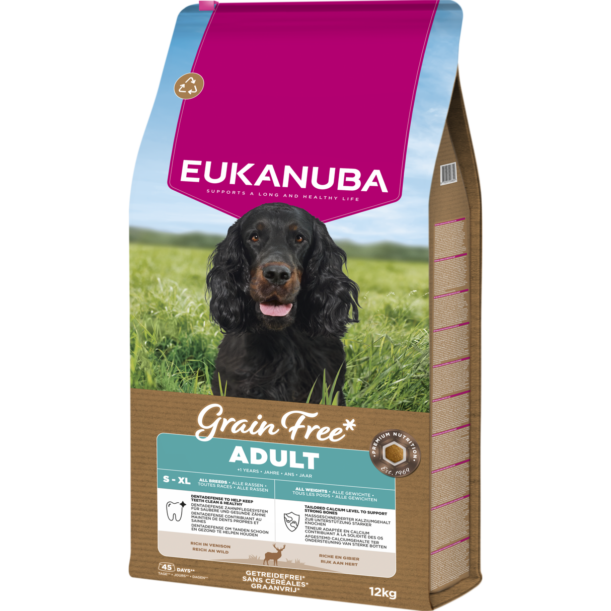 12 kg EUKANUBA Adult S-XL Grain Free mit Wild