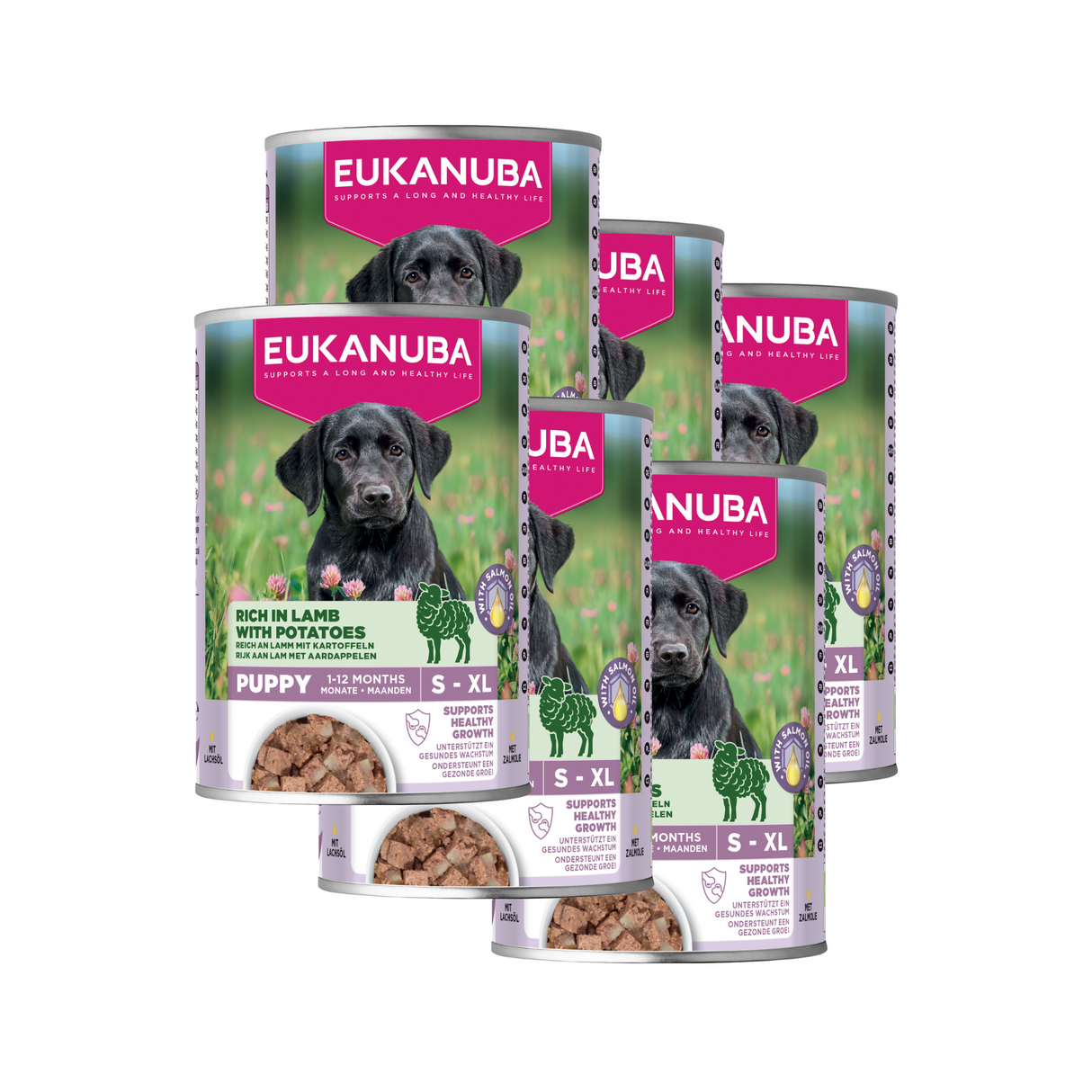 6x400g EUKANUBA Nassfutter Welpen mit Lamm und Kartoffeln
