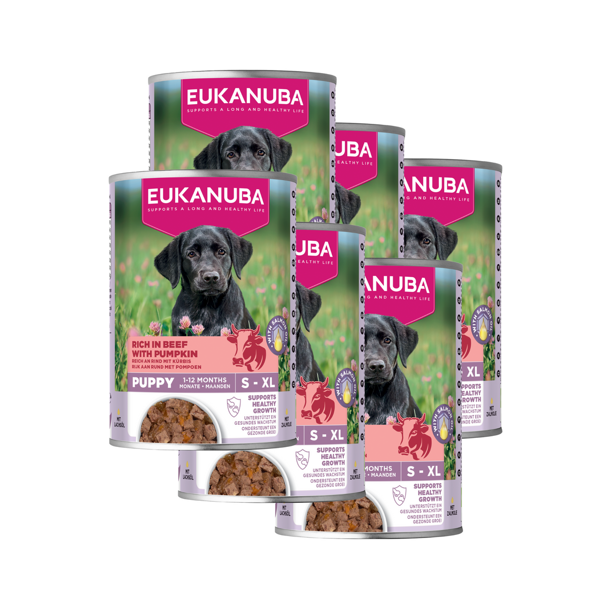 6x400g EUKANUBA Nassfutter Welpen mit Rind und Kürbis