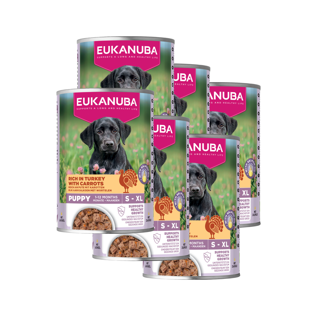 6x400g EUKANUBA Nassfutter Welpen mit Pute und Karotte