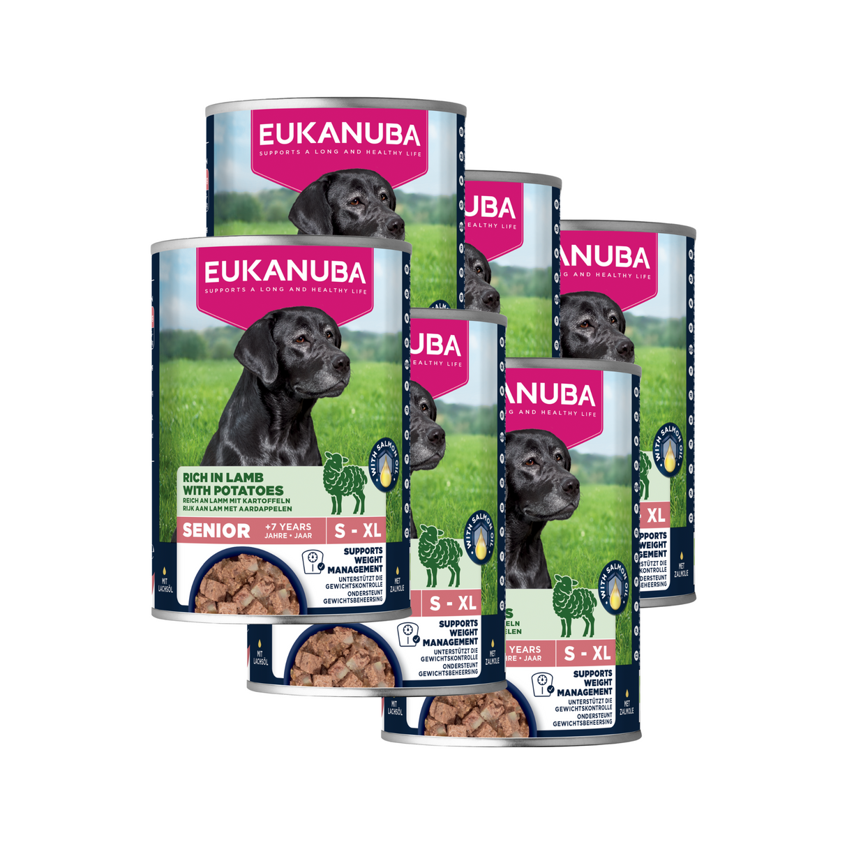 6x400g EUKANUBA Nassfutter Senior mit Lamm und Kartoffeln