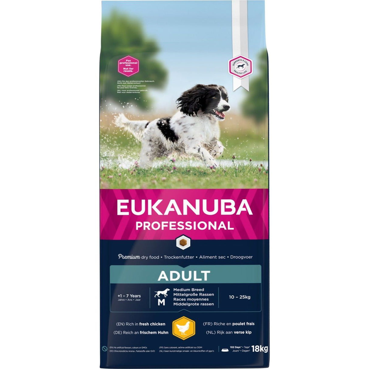 18 kg Eukanuba Erwachsen mittelgroße Rassen mit Huhn - Eukanuba