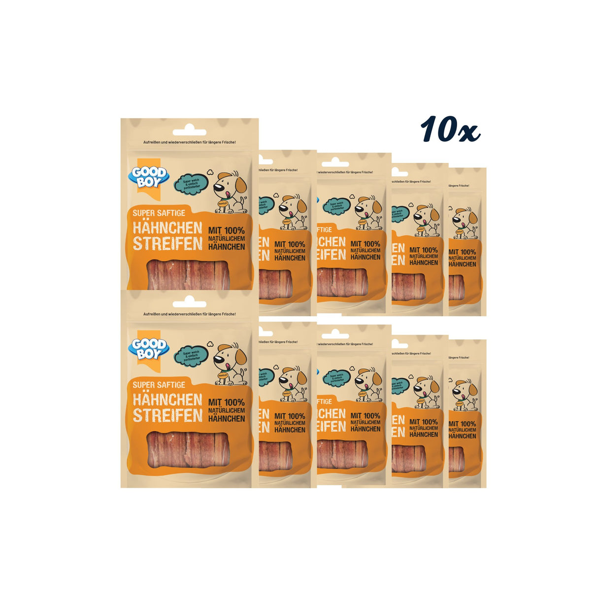 Good Boy Hähnchenfleisch-Streifen (100g) - Karton mit 10 Packungen - Eukanuba