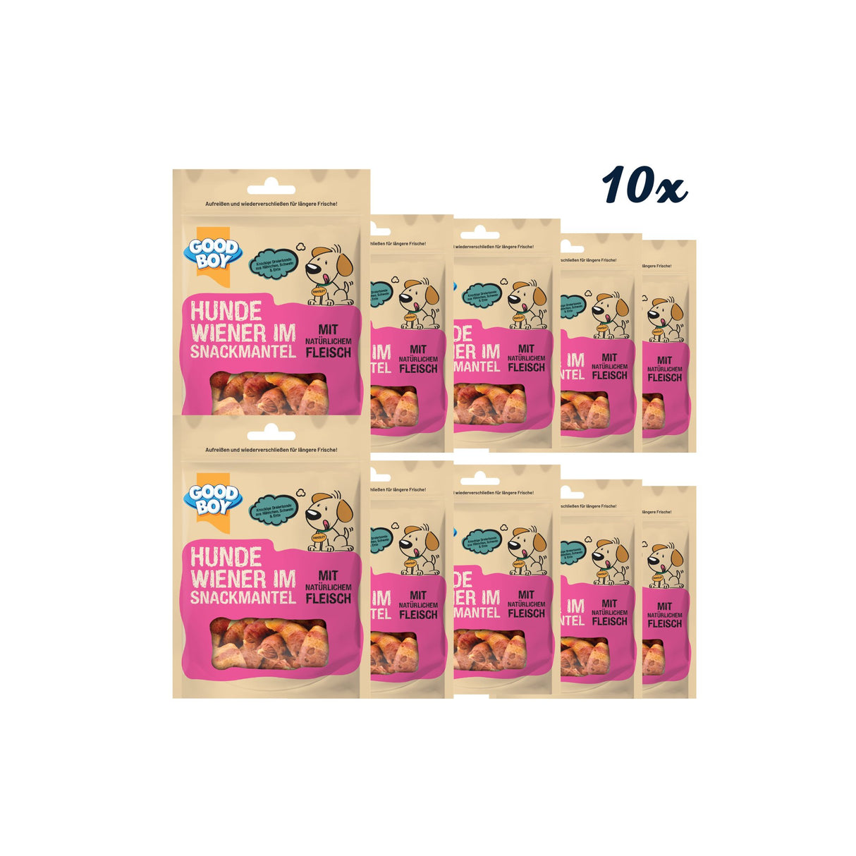 Good Boy Würstchen im Schlafrock (80g) - Karton mit 10 Packungen - Eukanuba