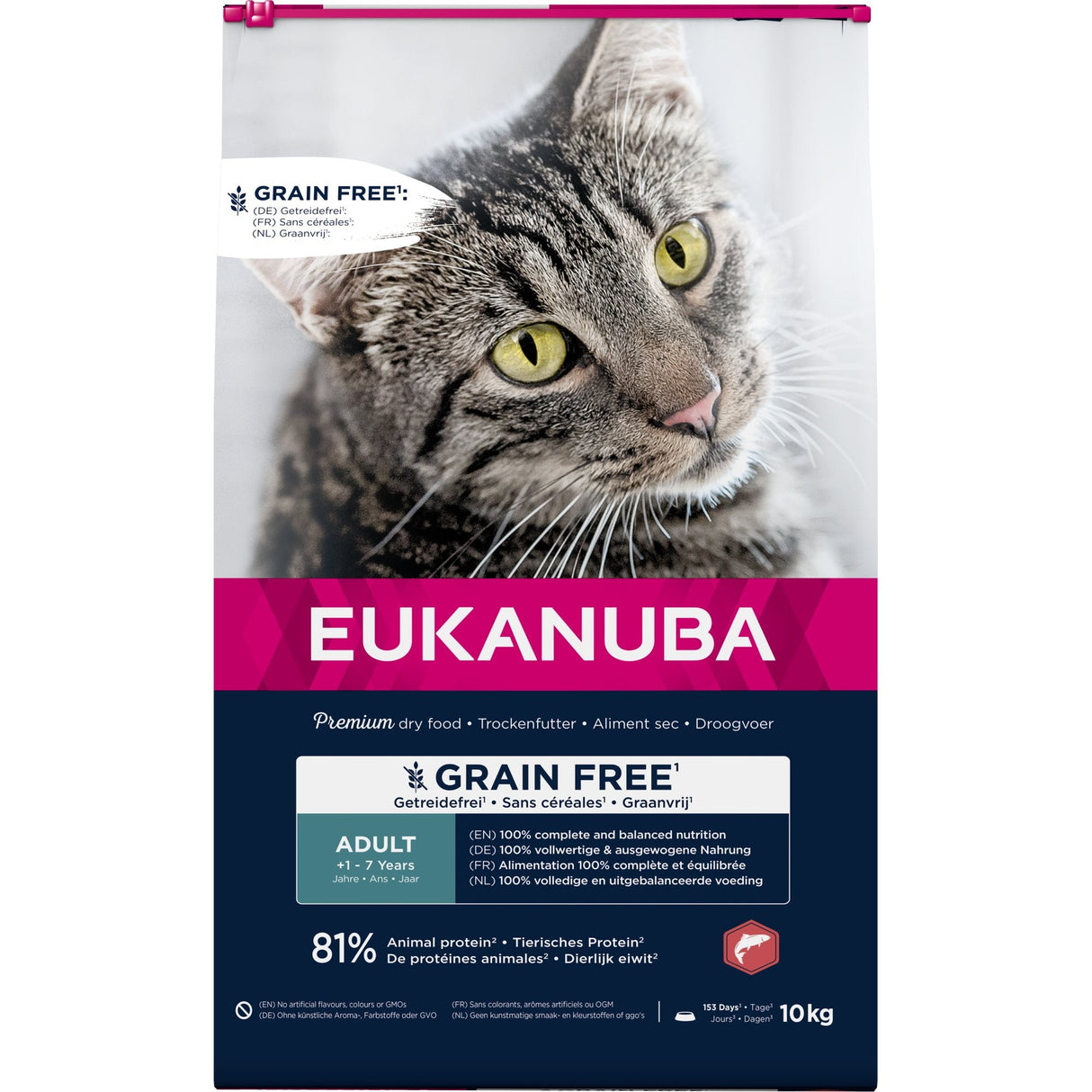 🎁 10 kg EUKANUBA Erwachsen Grain Free mit Lachs (100% off)
