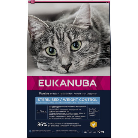 🎁 10 kg EUKANUBA Adult Sterilised Weight Control mit Huhn (100% off) - Eukanuba