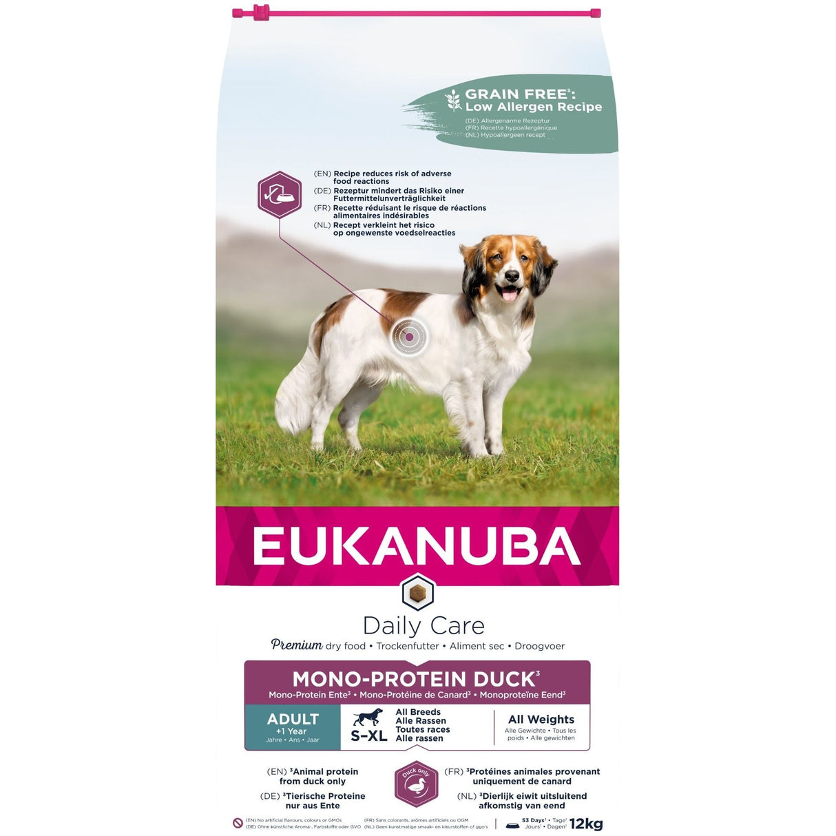 🎁 12 kg EUKANUBA Daily Care Monoprotein mit Ente (100% off) - Eukanuba