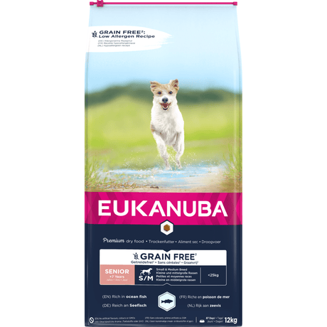12kg EUKANUBA Senior Hunde kleine & mittlere Rassen mit Seefisch - Eukanuba