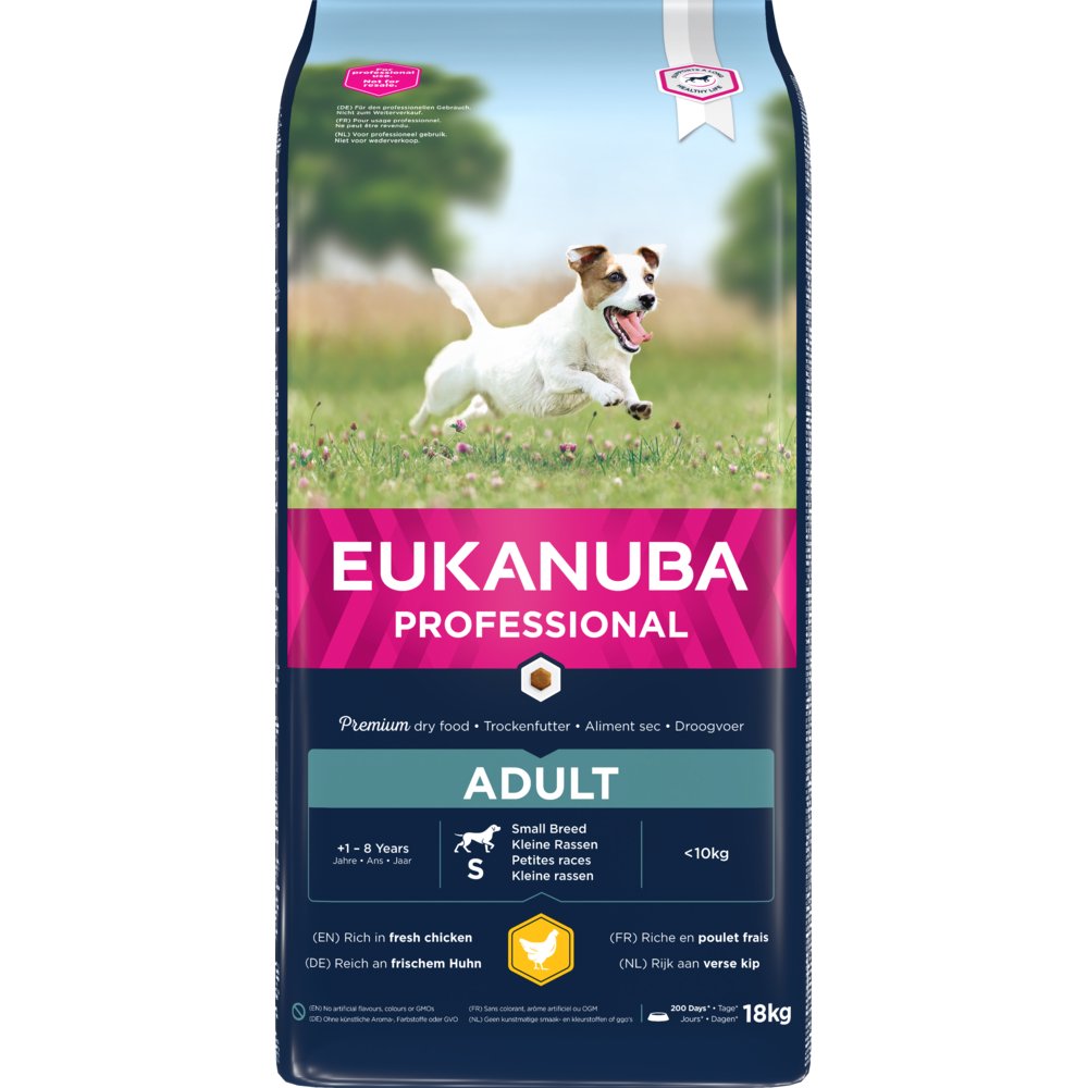 🎁 18 kg EUKANUBA Erwachsen kleine Rassen mit Huhn (100% off) - Eukanuba