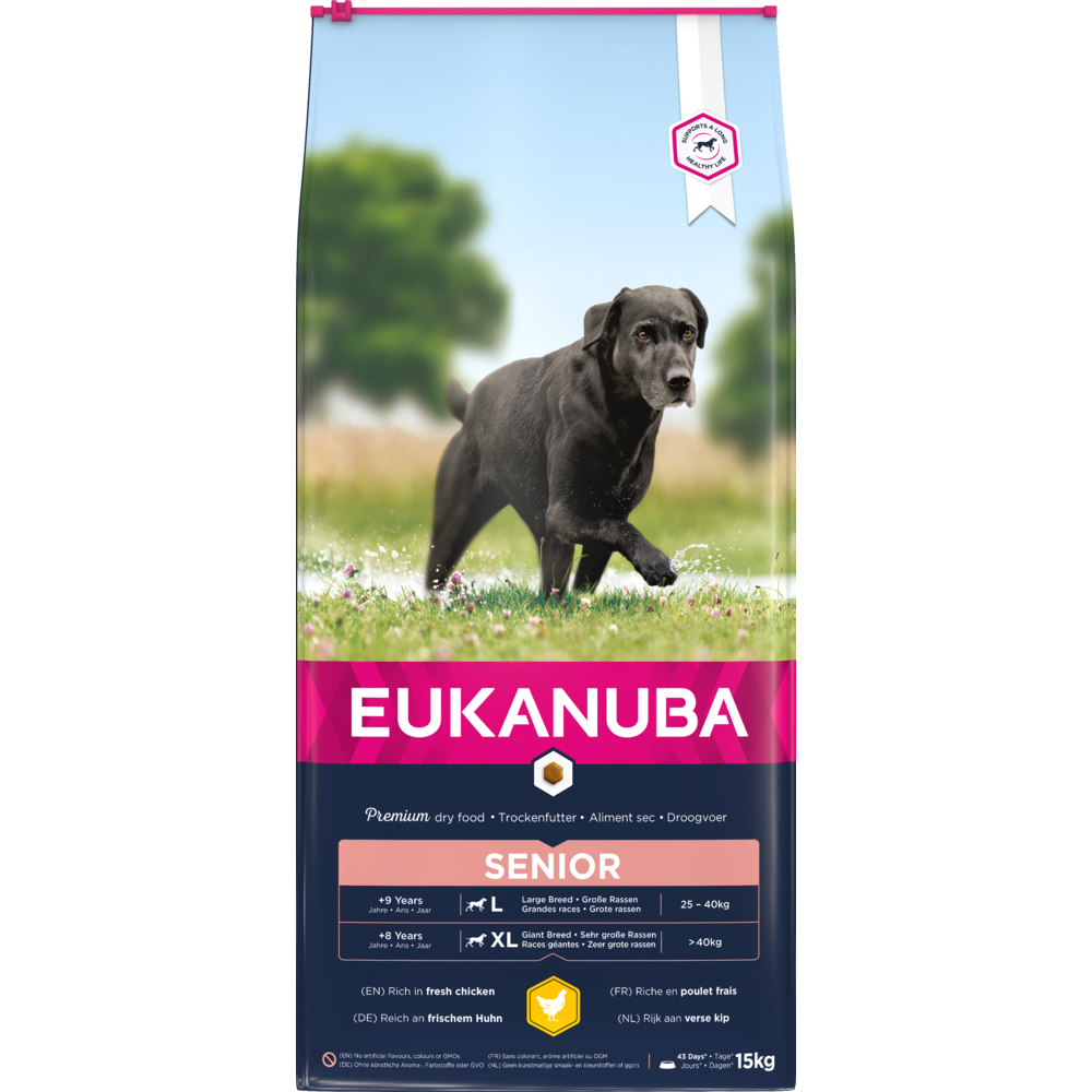 🎁 15 kg EUKANUBA Senior L/XL mit Huhn (100% off)