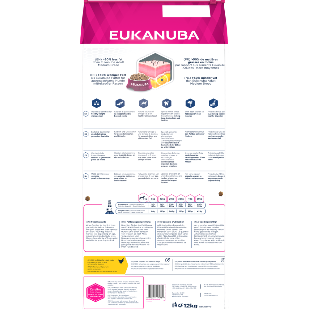 12 kg EUKANUBA Daily Care Overweight