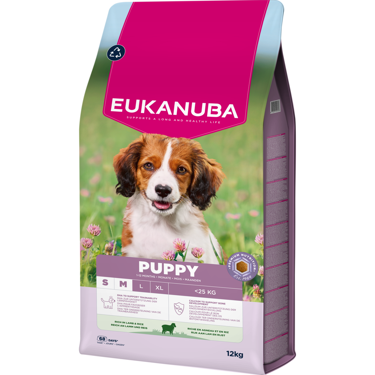 12 kg EUKANUBA Puppy S/M mit Lamm & Reis