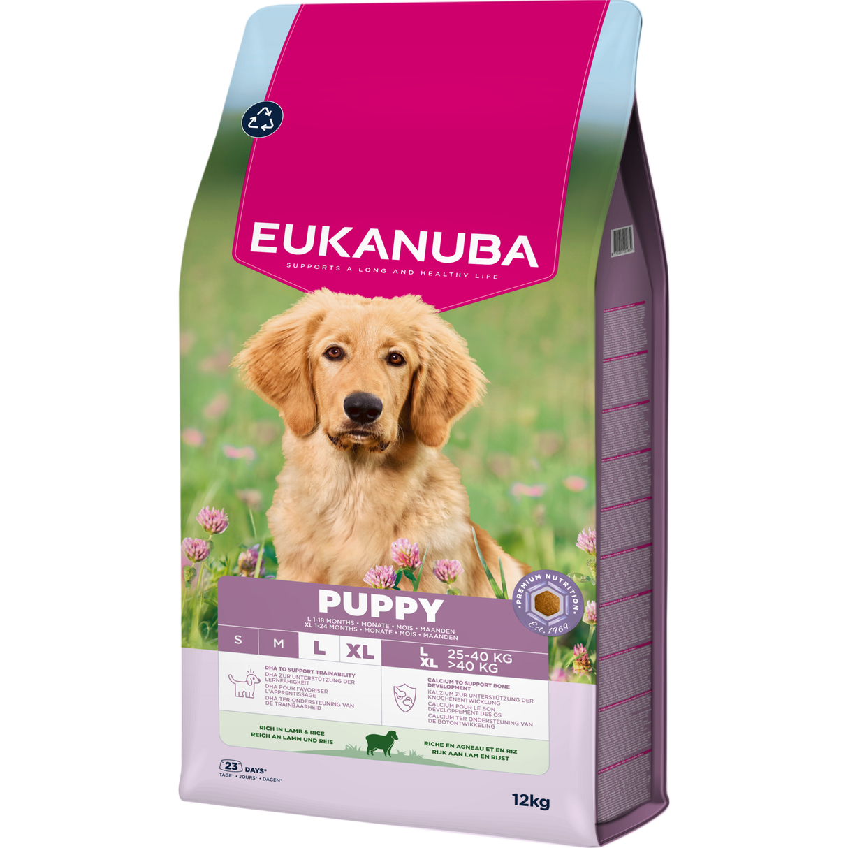 12 kg EUKANUBA Puppy L/XL mit Lamm & Reis