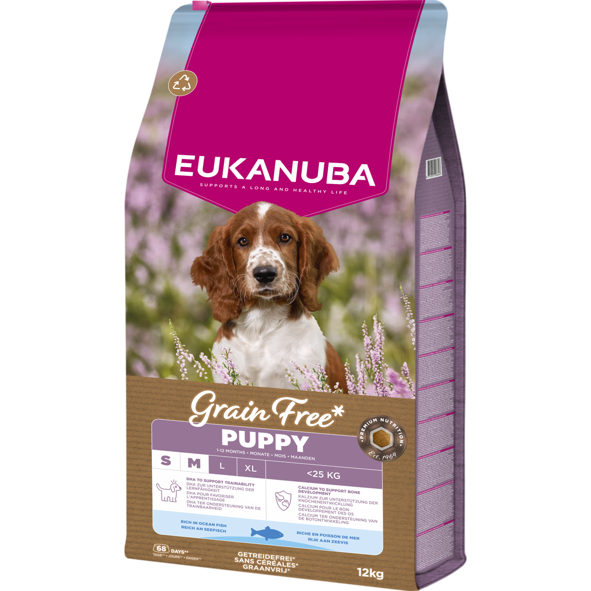 12 kg EUKANUBA Puppy S/M Grain Free mit Seefisch