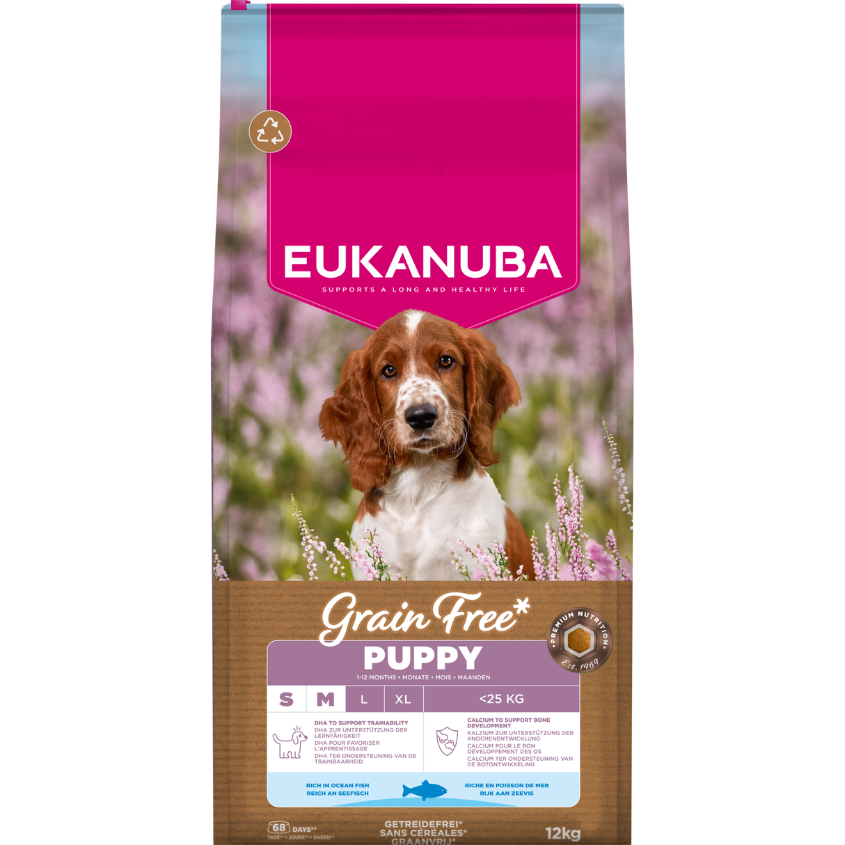 12 kg EUKANUBA Puppy S/M Grain Free mit Seefisch