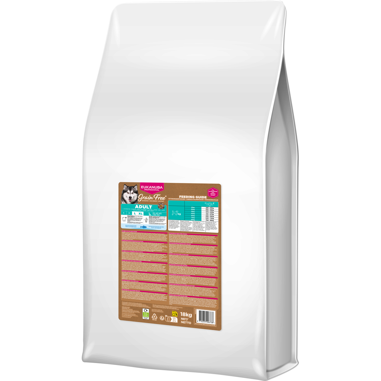18 kg EUKANUBA Adult L/XL Grain Free mit Seefisch