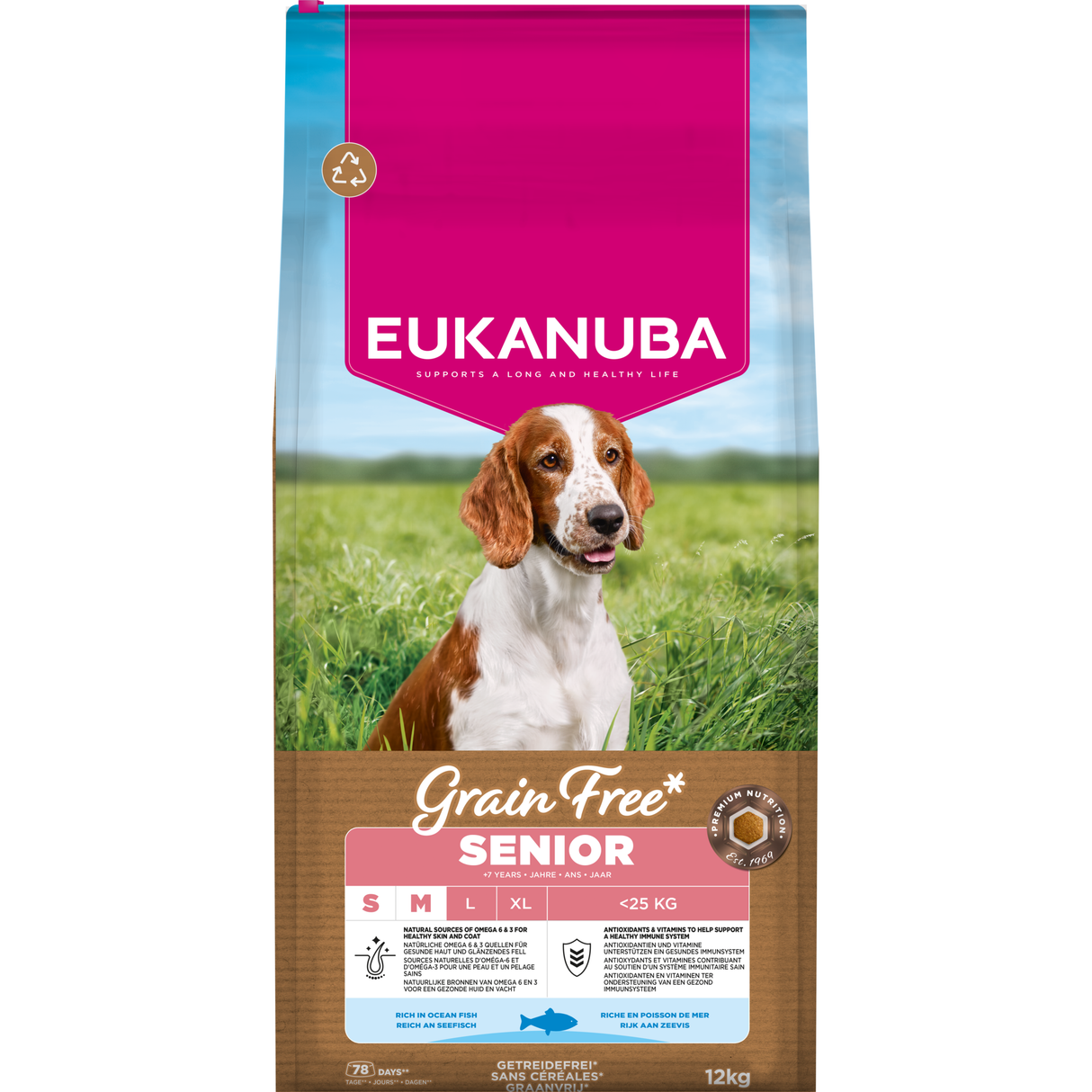 12kg EUKANUBA Senior S/M mit Seefisch