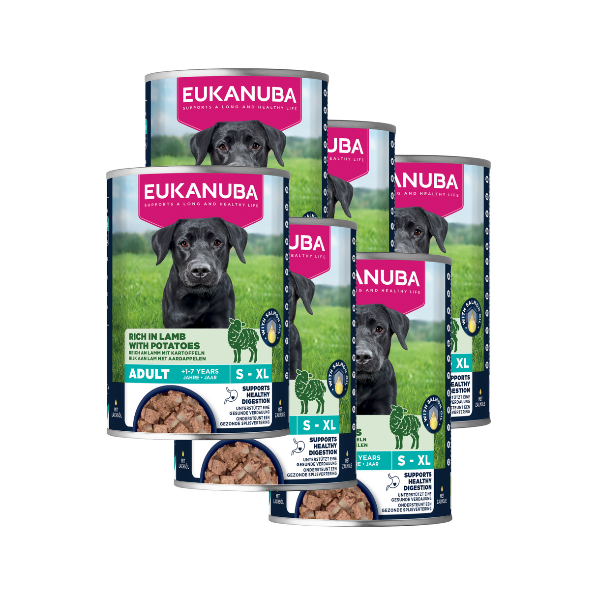 6x400g EUKANUBA Nassfutter Erwachsene Lamm und Kartoffeln